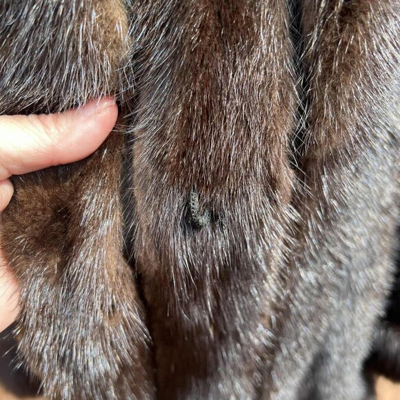 Vintage Rhomberg's Mink and Fox Fur Coat with Removable Fox Fur Bottom Trim - Picture 10 of 15